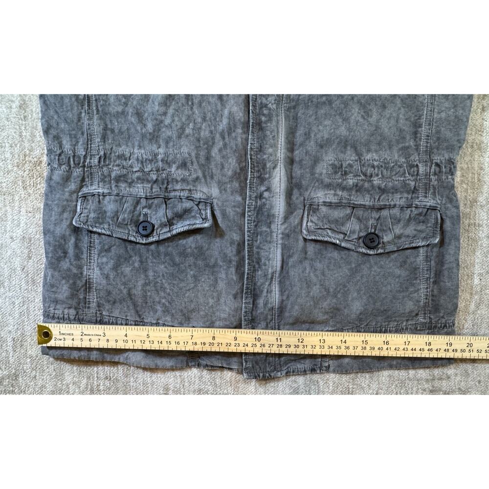 AllSaints Spitalfields Mens Gray Military Field Jacket Drawstring Waist size M - Picture 10 of 15